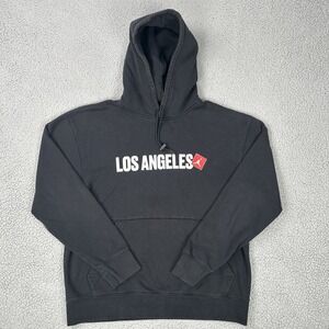 Air Jordan Los Angeles Hoodie Men Large Black Graphic Print Pullover Sweatshirt